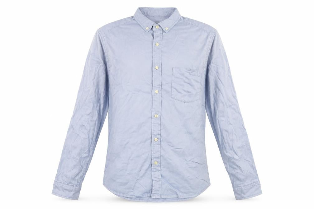 ASOS Men's Blue Button-Up Shirt, Size S