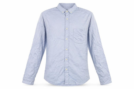 ASOS Men's Blue Button-Up Shirt, Size S