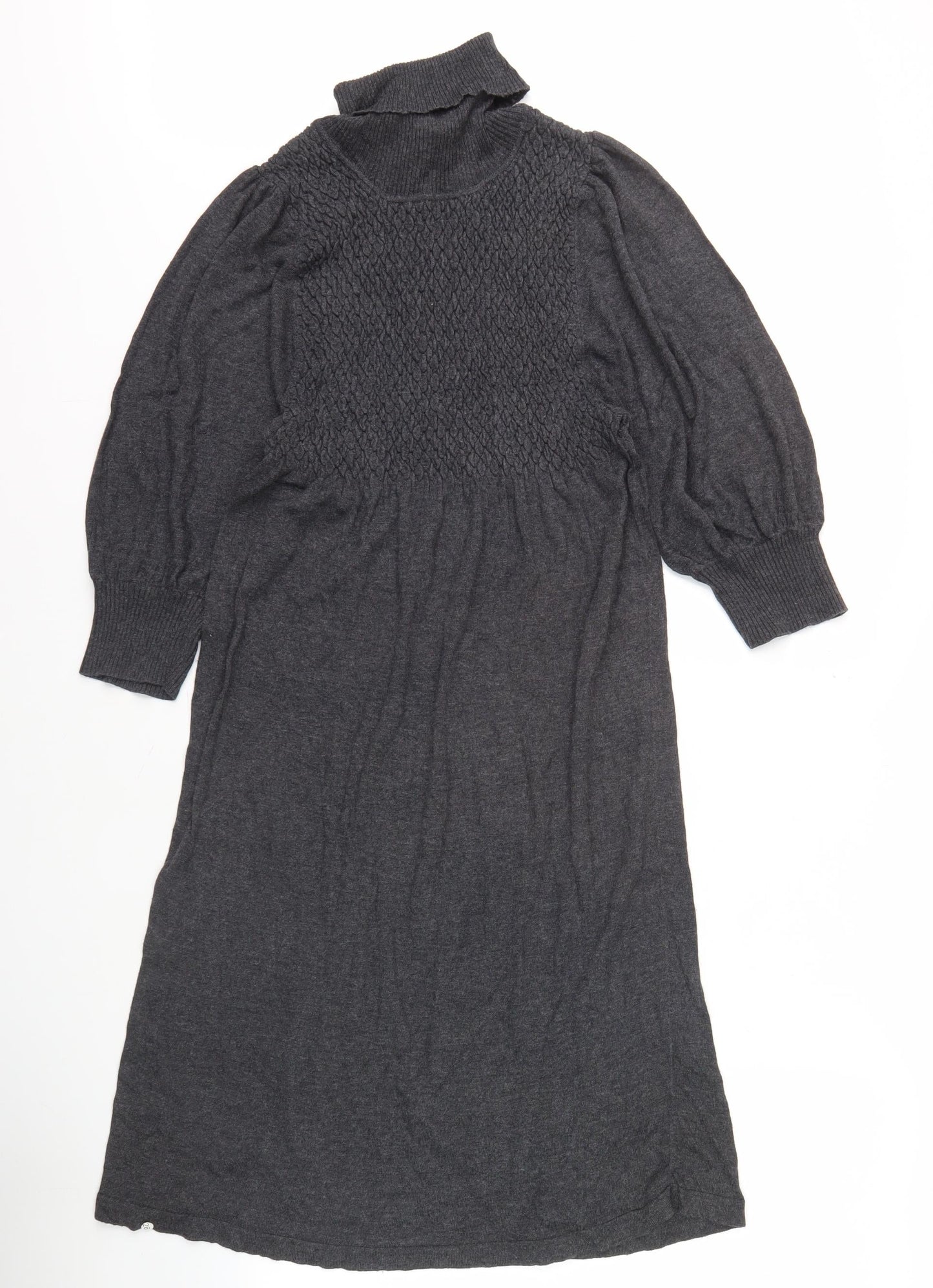 Studio Women's Grey Jumper Dress XS Long Sleeve