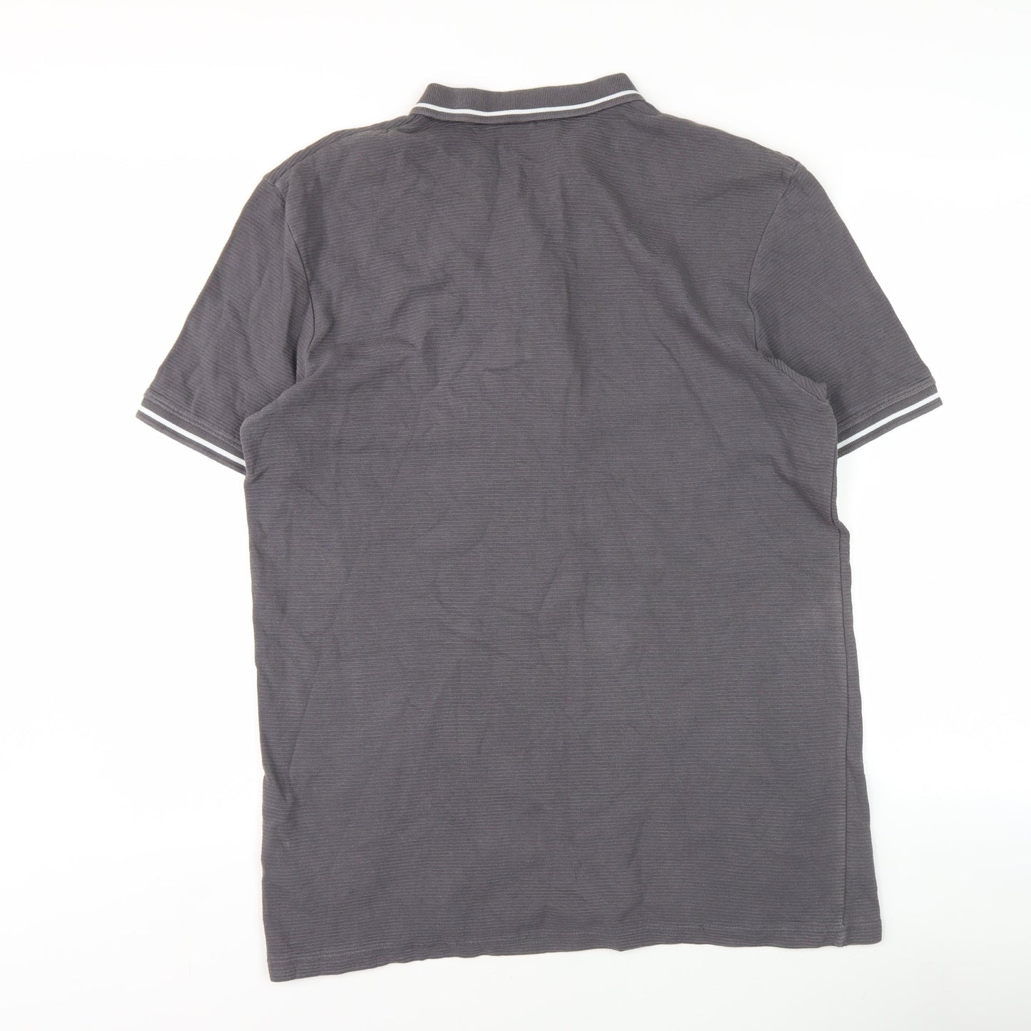 McKenzie Men's Grey Polo Shirt - Size L, Short Sleeve