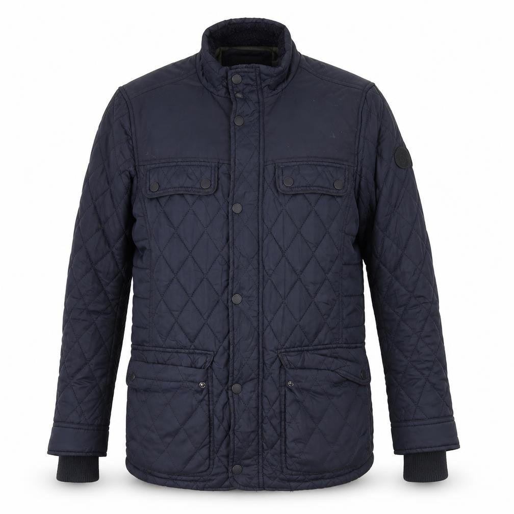 Burton Men Blue Quilted Jacket S Size Casual