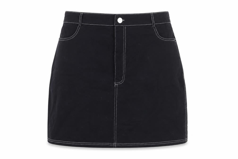 Romwe Women's Black L Pencil Skirt with Pockets