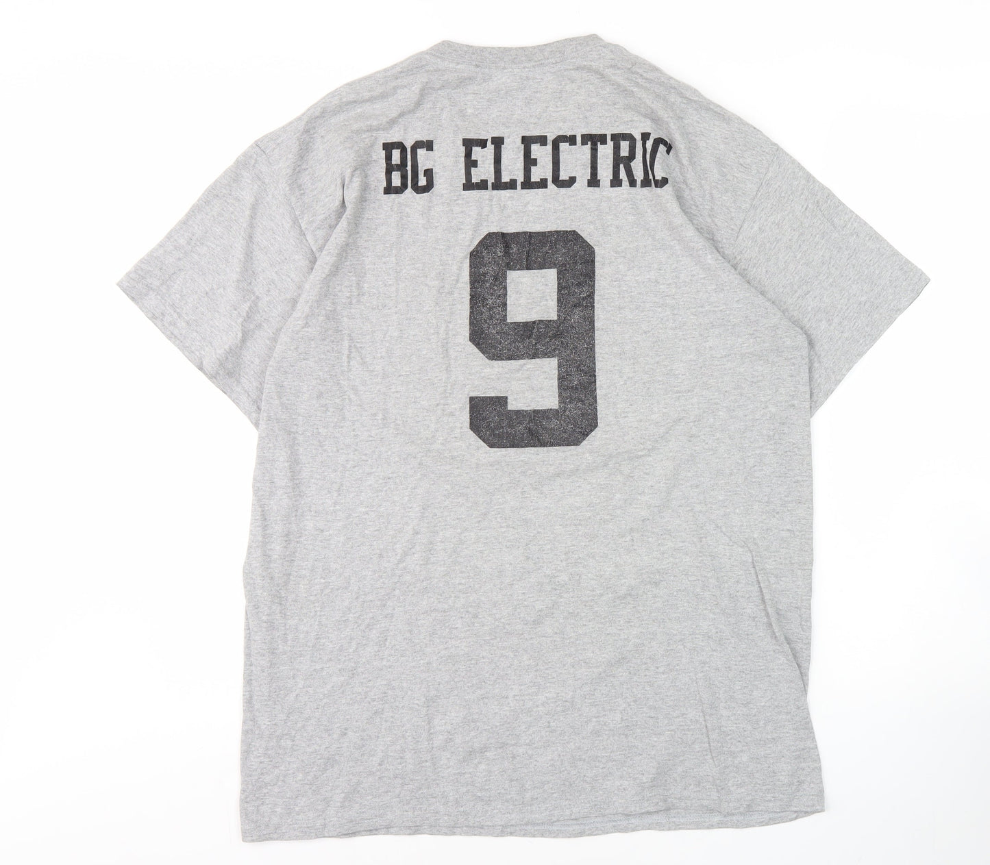 Gildan Men's Grey Sports Graphic Print T-Shirt L