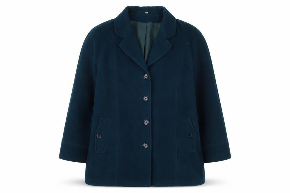 Bonmarché Women's Blue Wool Overcoat Size 20