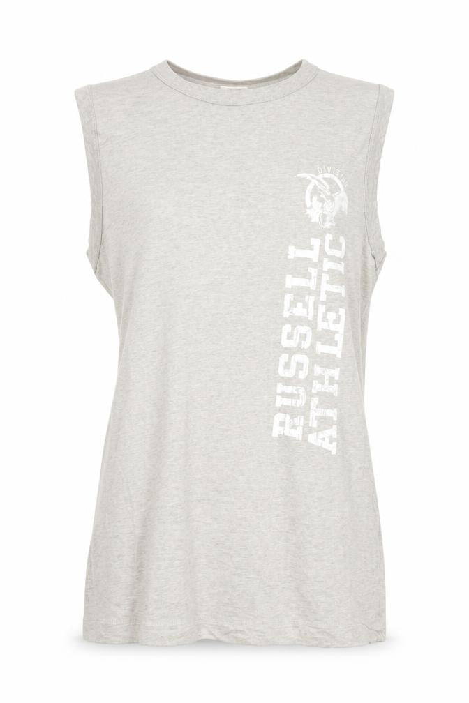 Russell Athletic Men's Grey Sleeveless Top - Medium