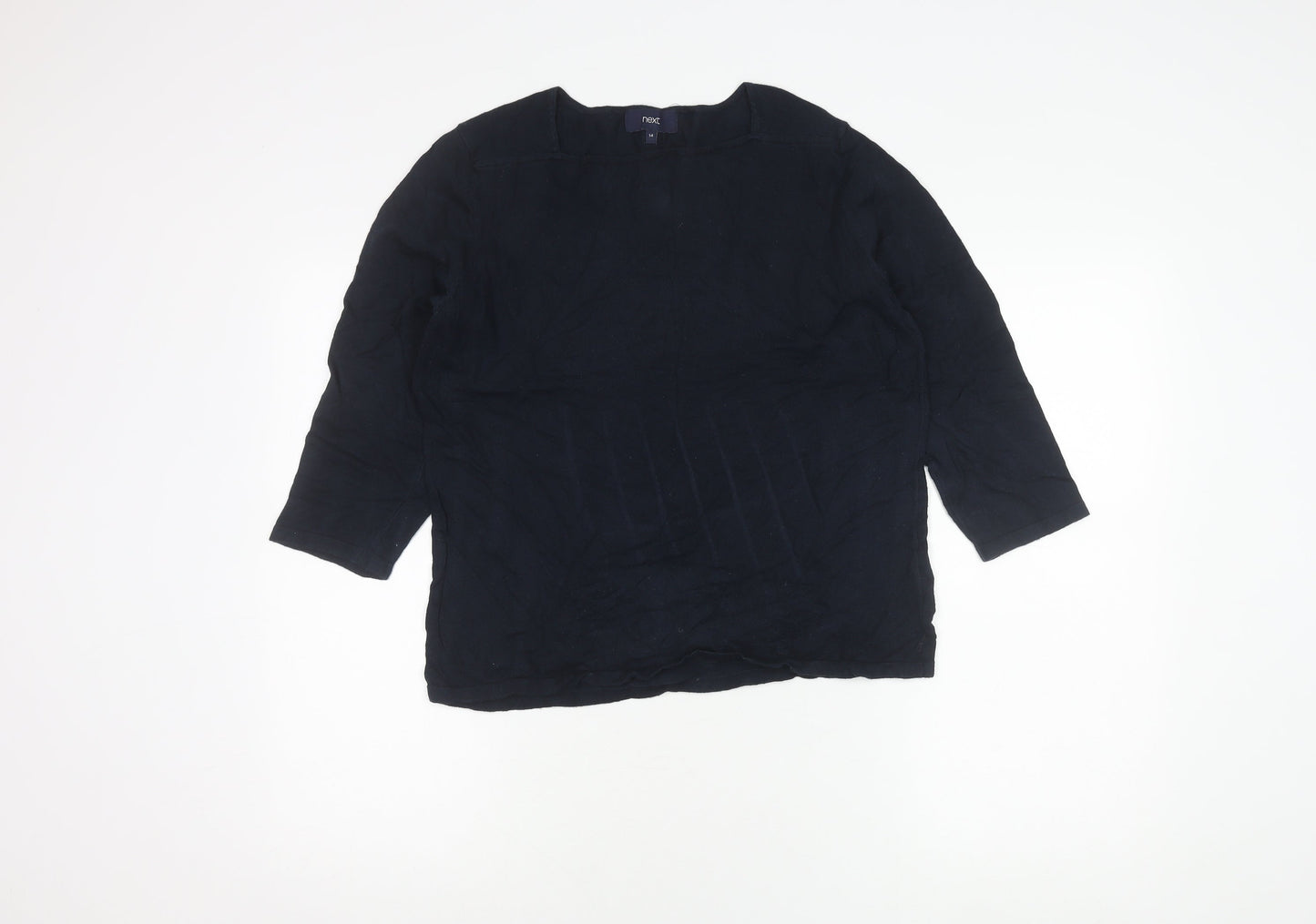 Next Women's Blue 3/4 Sleeve Knit Top Size 14