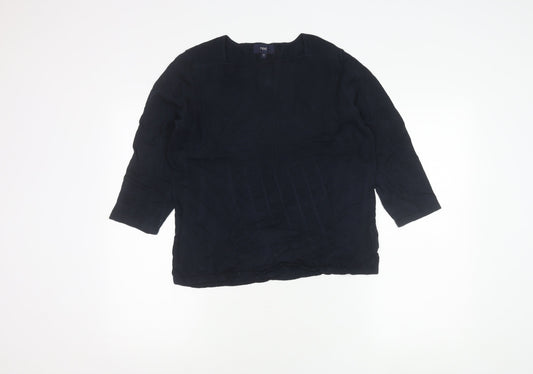 Next Women's Blue 3/4 Sleeve Knit Top Size 14