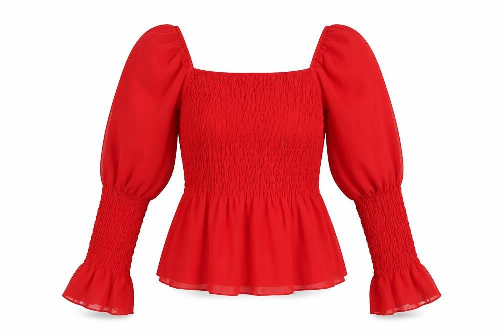 Quiz Women's Red Long Sleeve Top Size 12