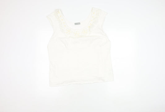 Marks and Spencer Women's White Tank Top, Size 22