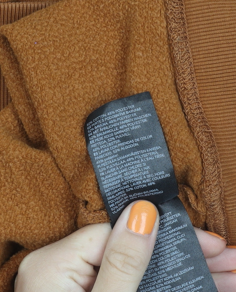 H&M Women's Brown Pullover Jumper, Size M, Crew Neck