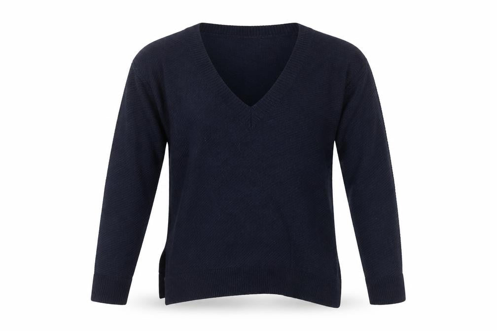 Zara Men's Blue V-Neck Jumper, Medium, Wool Blend