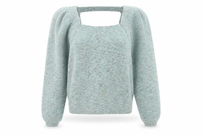 JustFab Women's Blue Square Neck Jumper, Size S