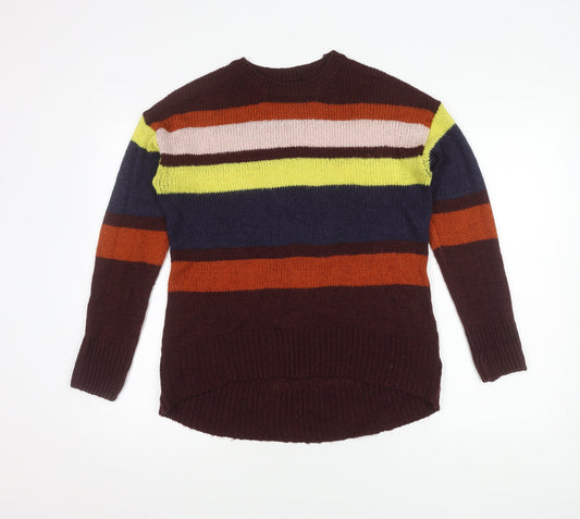 New Look Women's Multicoloured Striped Pullover Jumper Size S