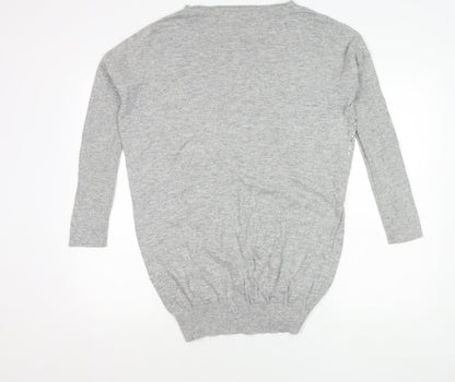 Next Women's Grey Sequin Jumper Size 10