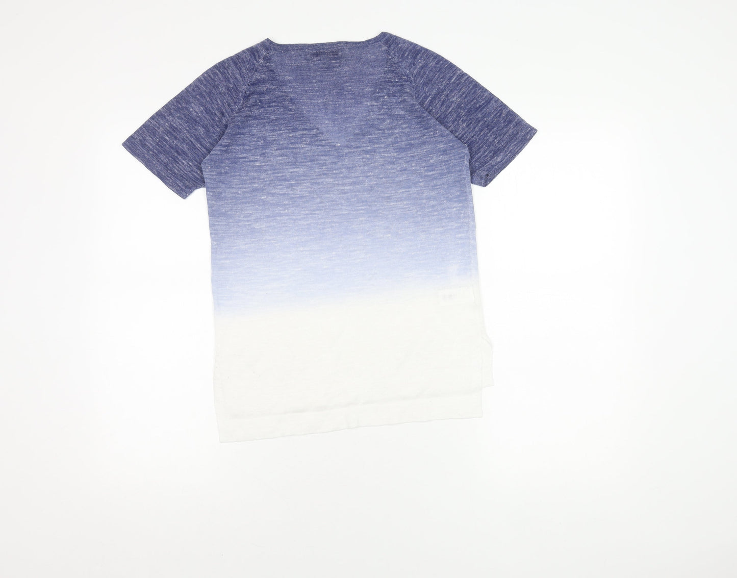 Next Blue V-Neck Women's Knit T-Shirt Size 6