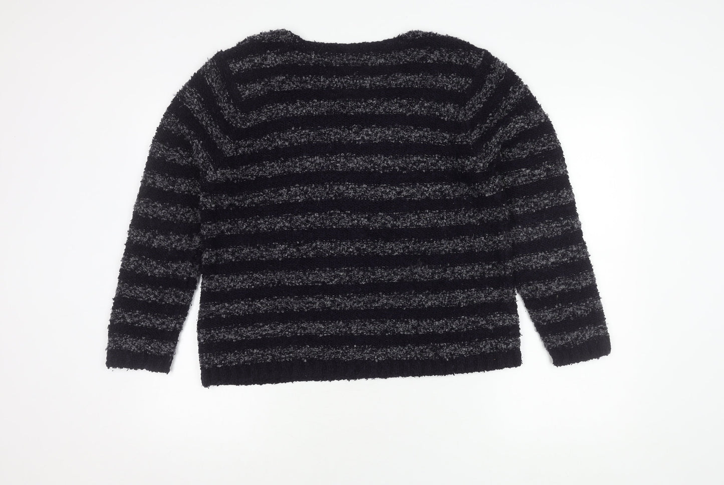 M&Co Women's Blue Striped Pullover Jumper Size 14