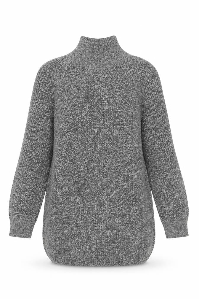 Topshop Women's Grey Chunky-Knit Acrylic Jumper, Size 8