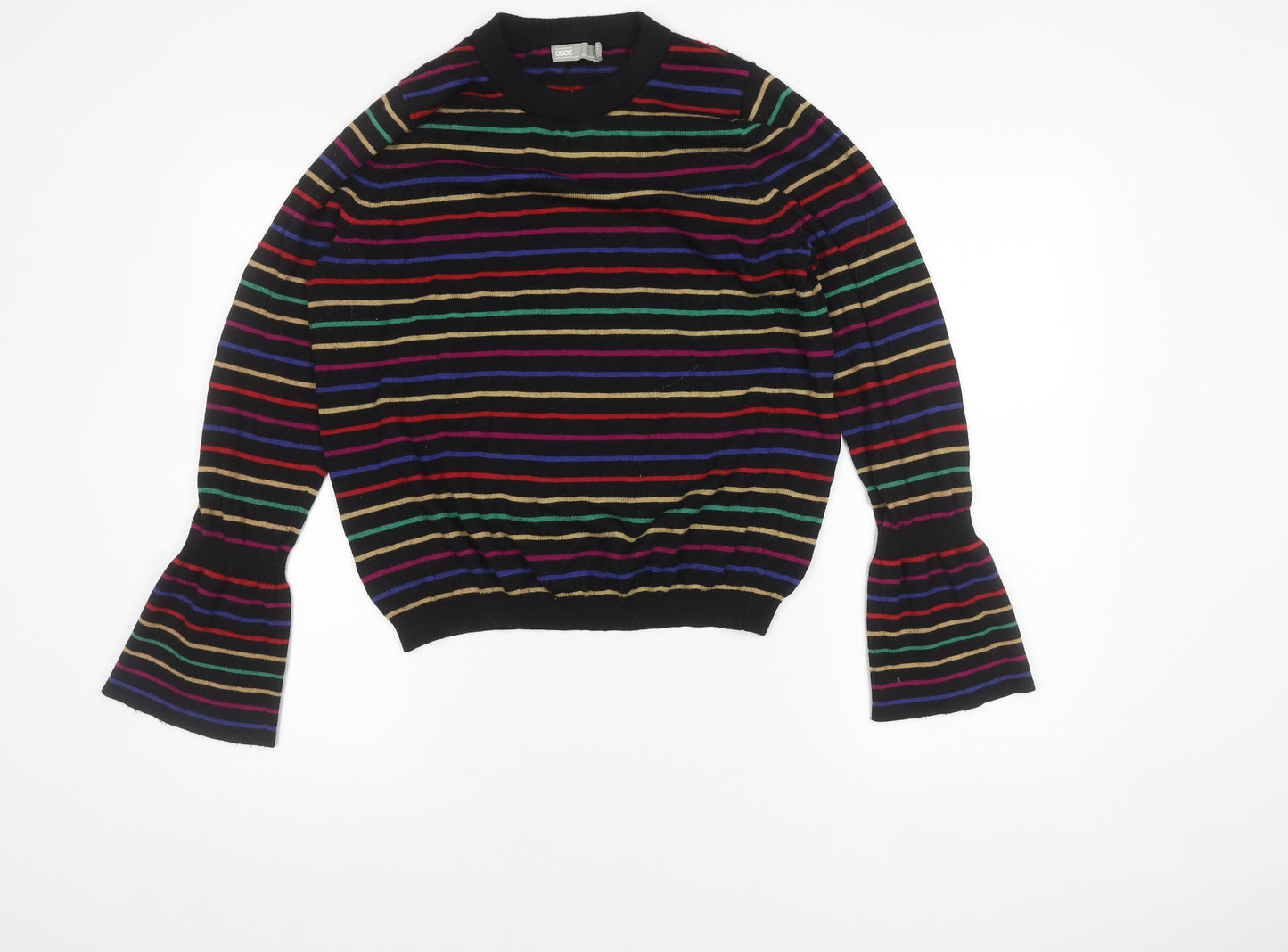 ASOS Women's Multicoloured Striped Pullover Jumper - Size 16