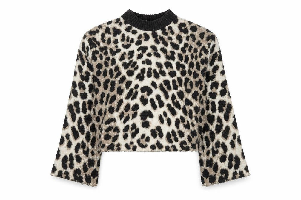 H&M Women's Multicoloured Animal Print Pullover Jumper - Size 4