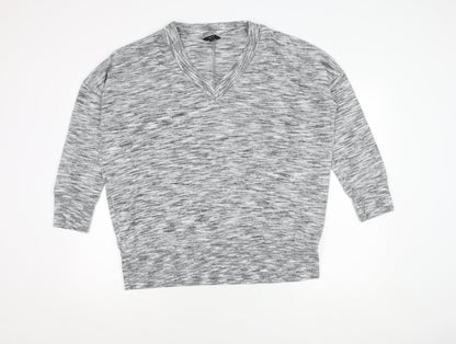 Next Men's Grey V-Neck Jumper Size L Pullover