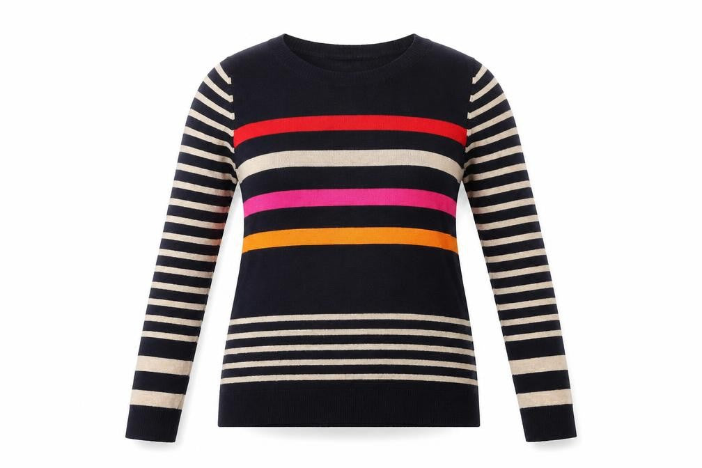 Next Women's Multicoloured Striped Pullover Jumper Size 10