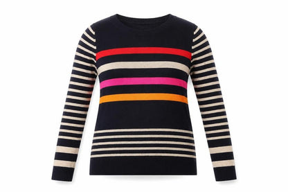 Front view of Next Women's Multicoloured Striped jumper, size 10