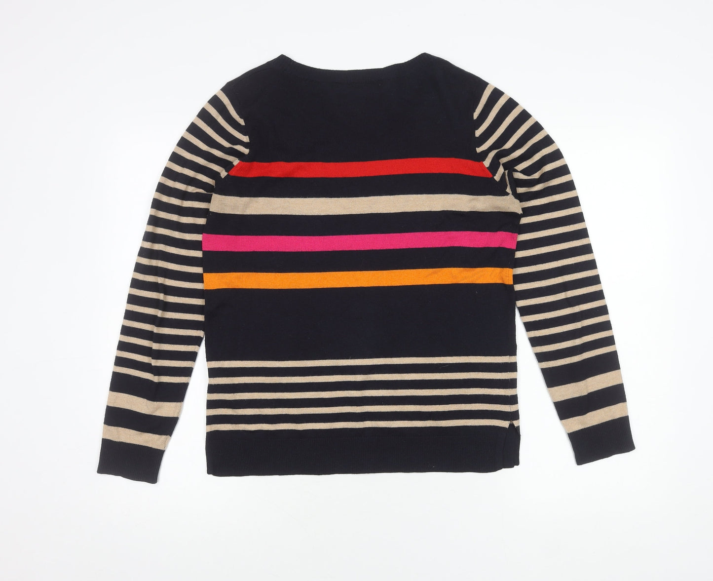 Next Women's Multicoloured Striped Pullover Jumper Size 10