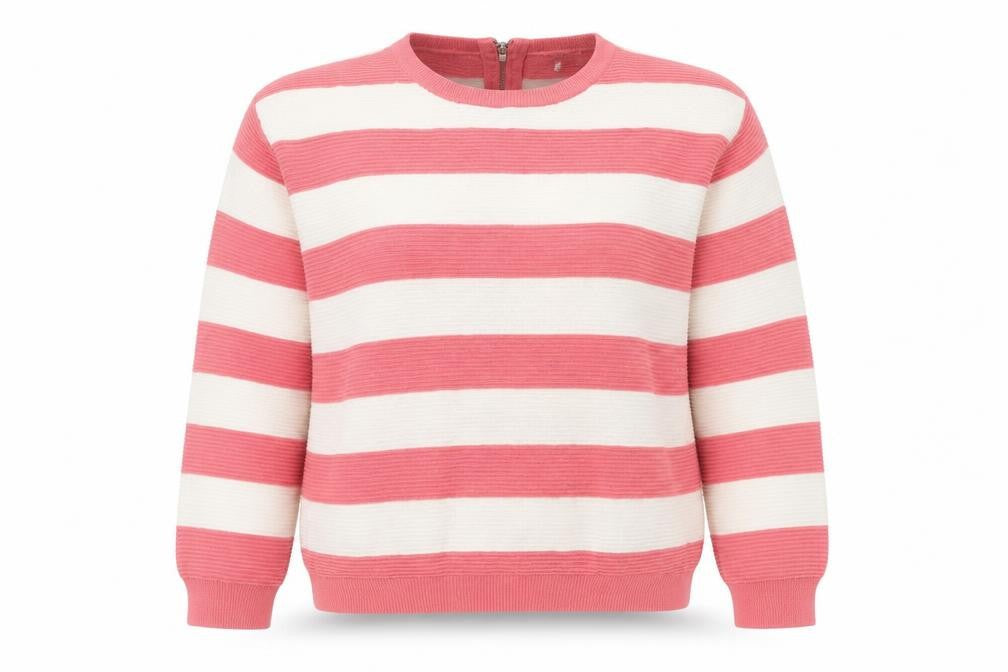 Next Women's Pink Striped Full Zip Jumper, Size 10
