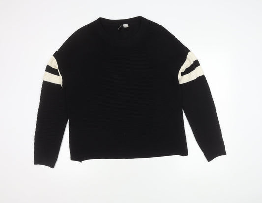 H&M Women's Black Pullover Jumper Size 12