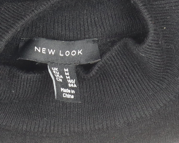 New Look Women's Black High Neck Jumper M