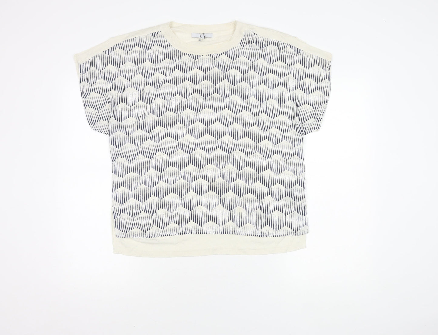 Next Women's Ivory Geometric Top, Size 14