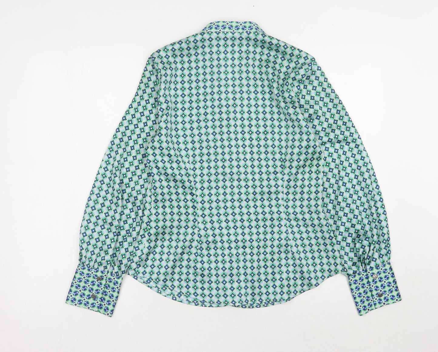 Zara Women’s Green Geometric Blouse Size 10