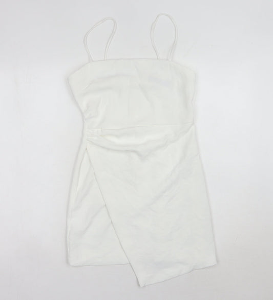 Zara Women's White Slip Dress, Size 8, Summer Party