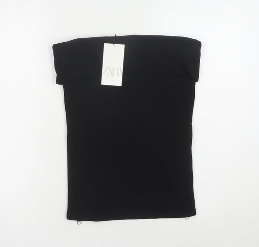 Zara Women's Black Solid Top, Size S