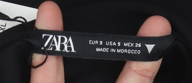 Zara Women's Black Solid Top, Size S