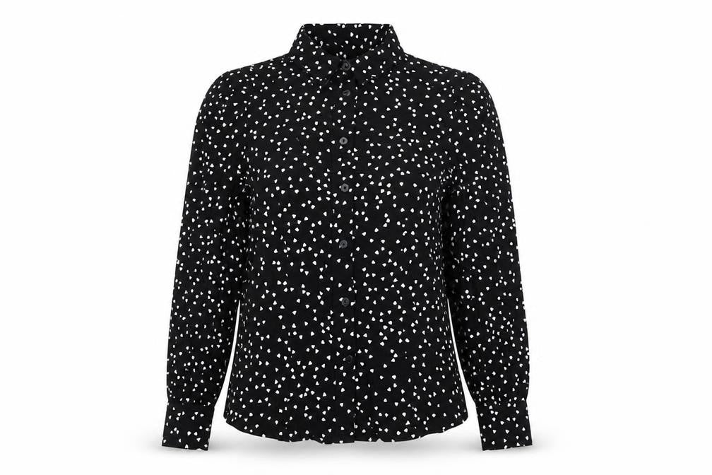 Marks & Spencer Women's Black Button-Up Shirt, Size 10