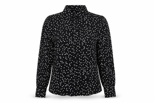 Marks & Spencer Women's Black Button-Up Shirt, Size 10