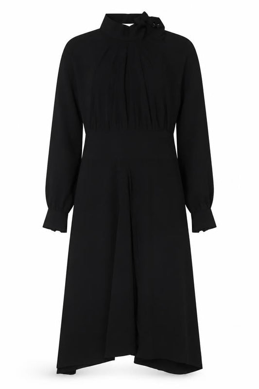Next Women's Black Dress, Size 8, Long Sleeve, High Neck
