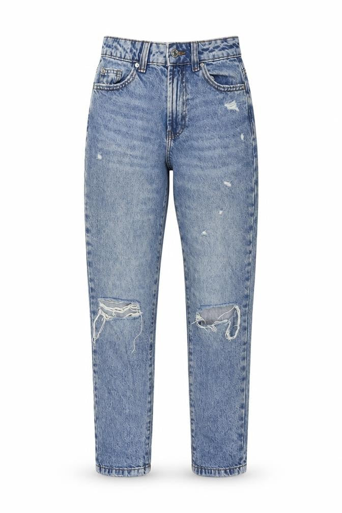 denim co. Women's Blue Relaxed Fit Mom Jeans Size 4