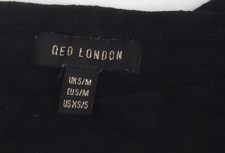 QED London Women's Black Sequin Pullover Jumper, S