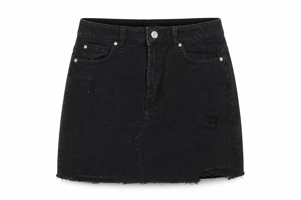 Denim Co. Women's Black Mini Denim Skirt Size 12