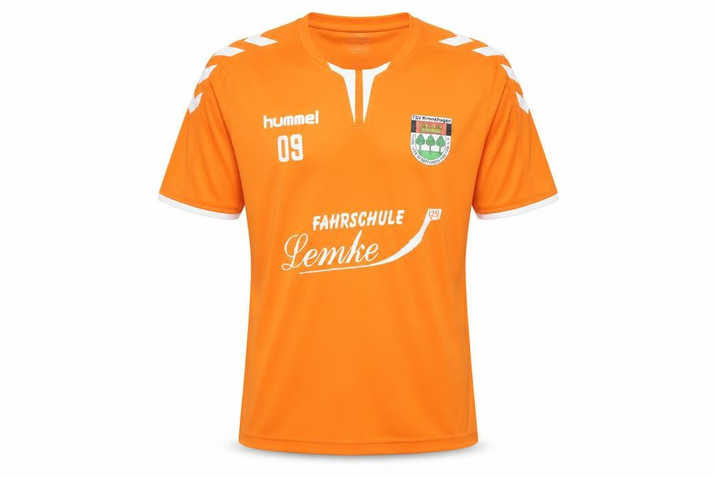Hummel Men's Orange Football Jersey T-Shirt S