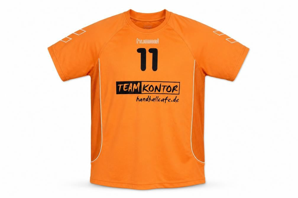 Hummel Men's Orange Handball Jersey, Size L, Sports Activewear