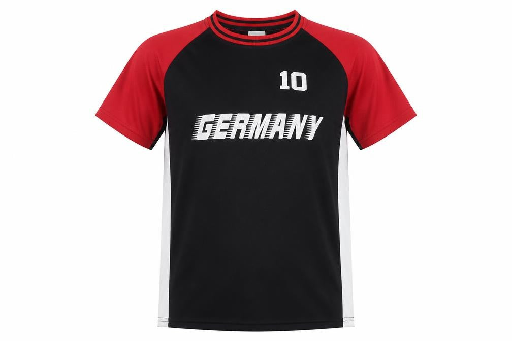 X-Mail Sport Boys Black Football Jersey T-Shirt Size 148