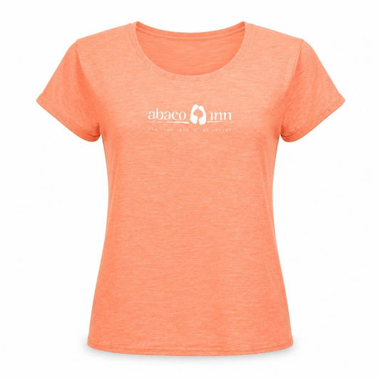 Front view of Abaco Inn Women's Orange T-Shirt, size S, - Casual Comfort