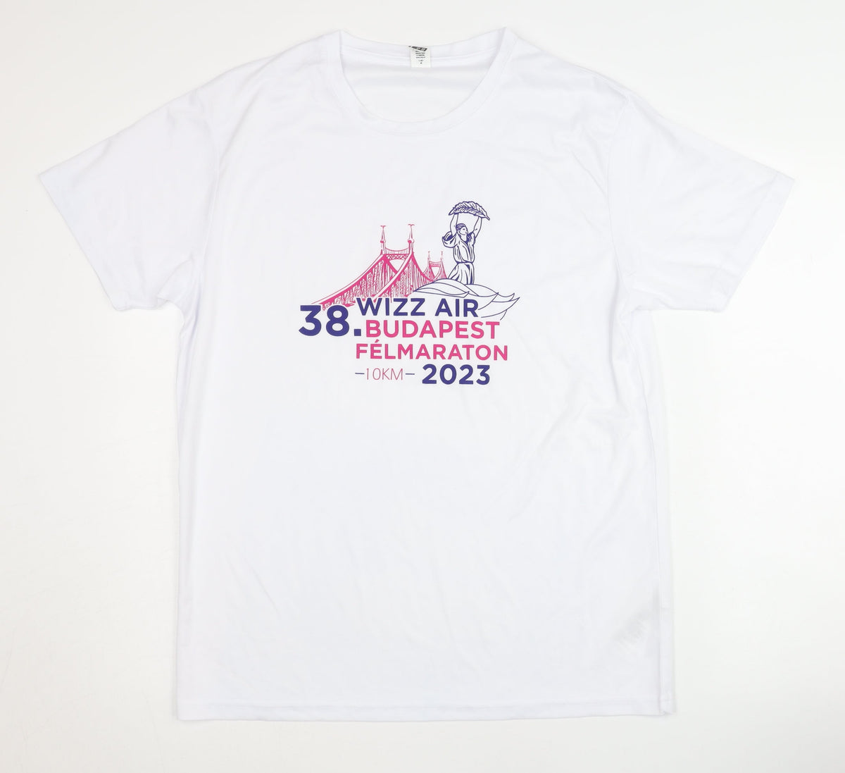 Roly Unisex White Polyester Running T-Shirt L