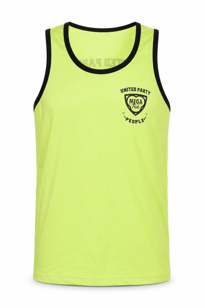 Mega Park Men Green XL Tank Top Graphic Print