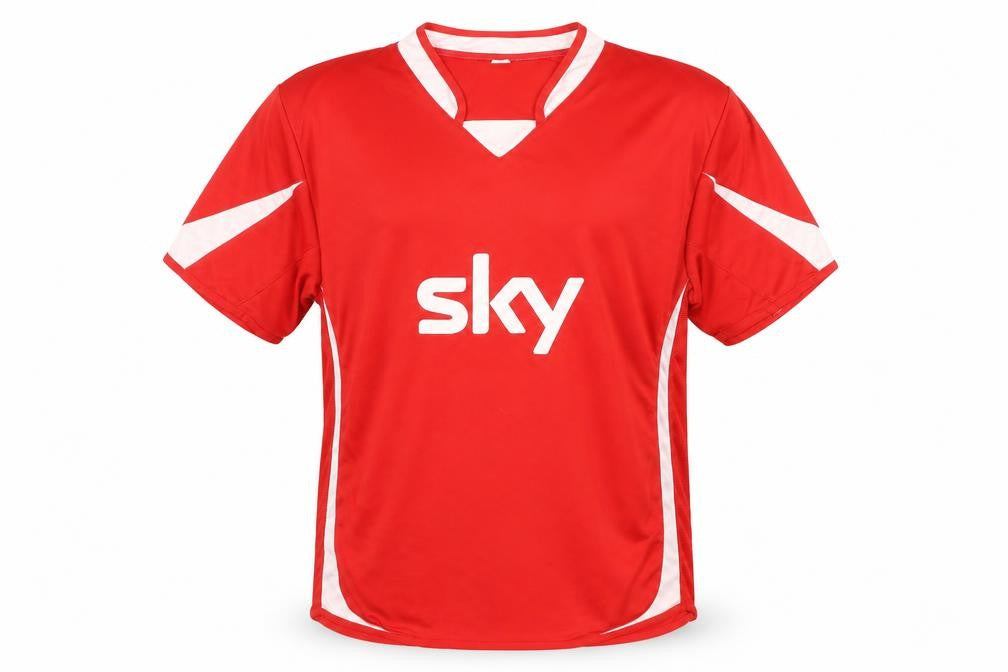 Men's Red Soccer Jersey T-Shirt, Size M, Polyester