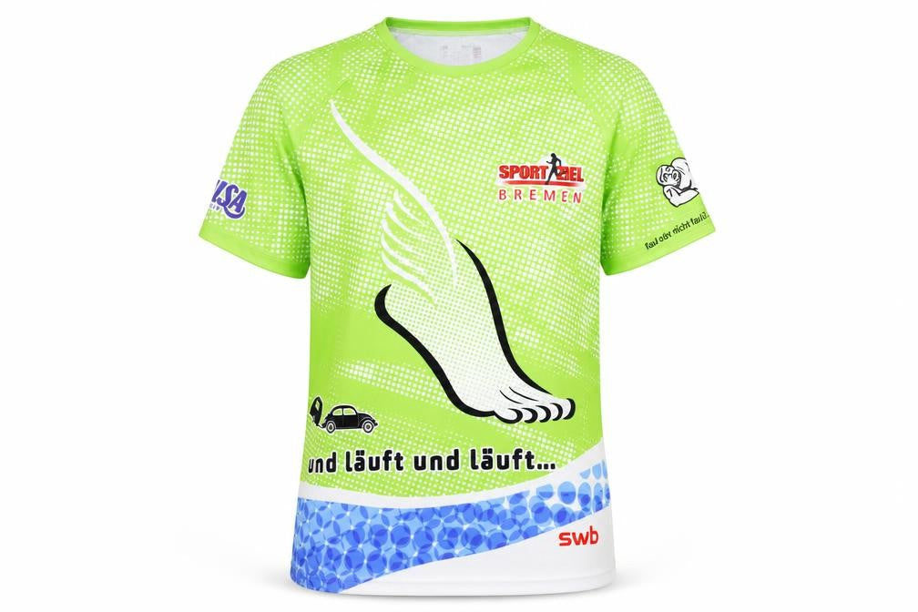 newLine Men's Green Blue Running T-Shirt Size M