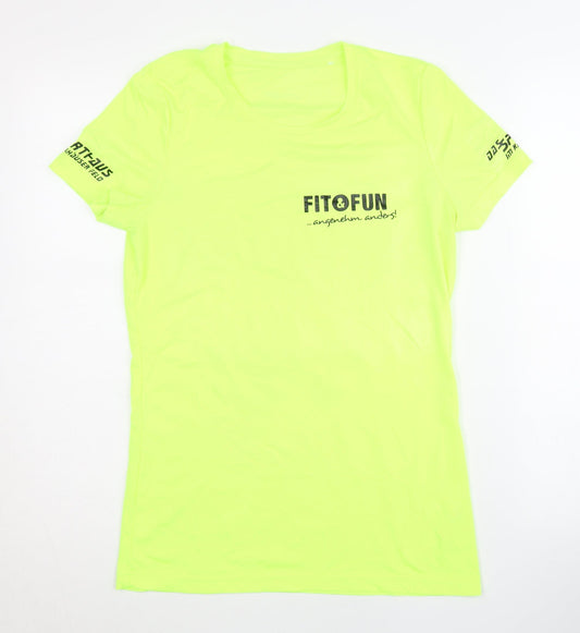 Stedman Women's Yellow Active T-Shirt, Gym Wear, Size Regular
